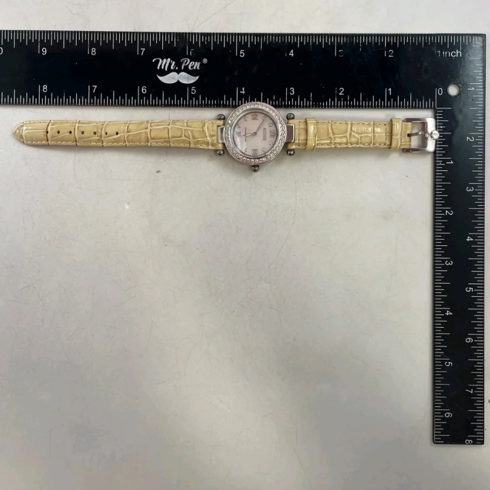 ECCLISSI 925 STERLING SILVER WATCH. VTG EXCELLENT Original Ecclissi Leather Band - Picture 12 of 14